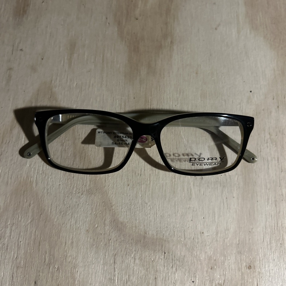 Pomy Eyewear 321 Black Eyeglass Frames 54 15 145 Frames Only NWT